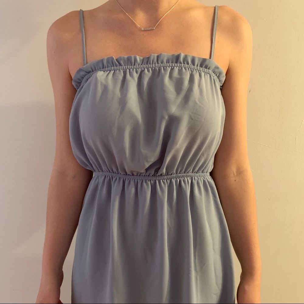 Blue Spaghetti Strap Dress